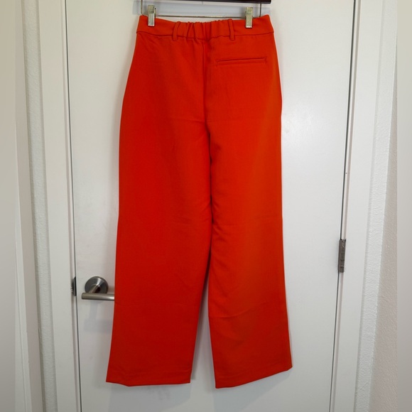 NWT Old Navy Extra High-Waisted Taylor Wide-Leg Trouser Pants Orange - Picture 4 of 9
